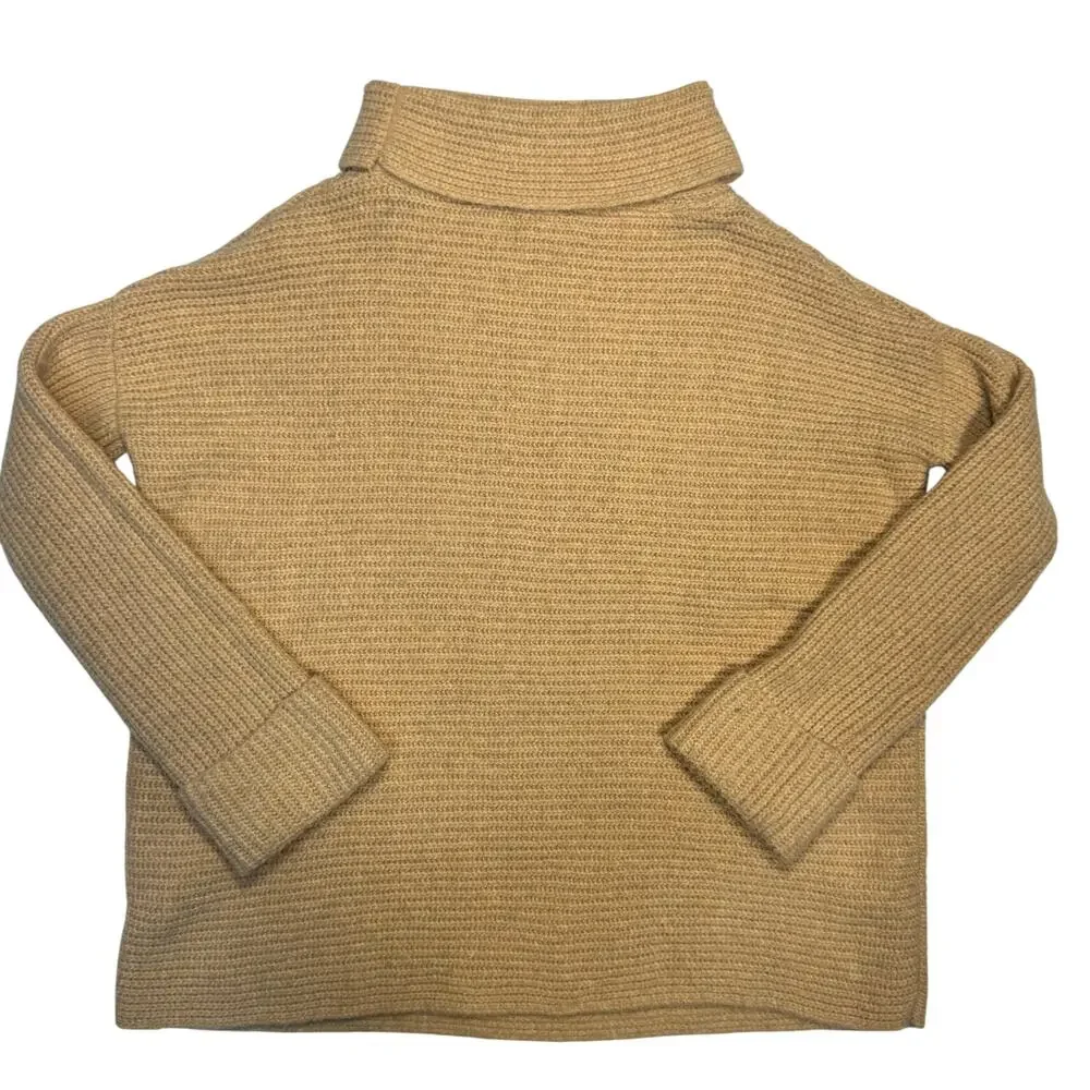 Pilcro Anthropologie Cowl Neck Tunic Sweater Honey Beige Women’s Small Neutral - Picture 5 of 16